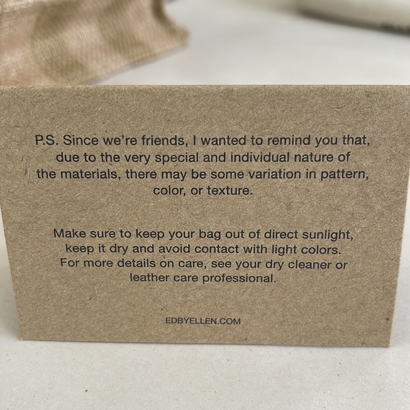 Ellen Degeneres leather and textile yellow/brown Purse - Picture 9 of 9